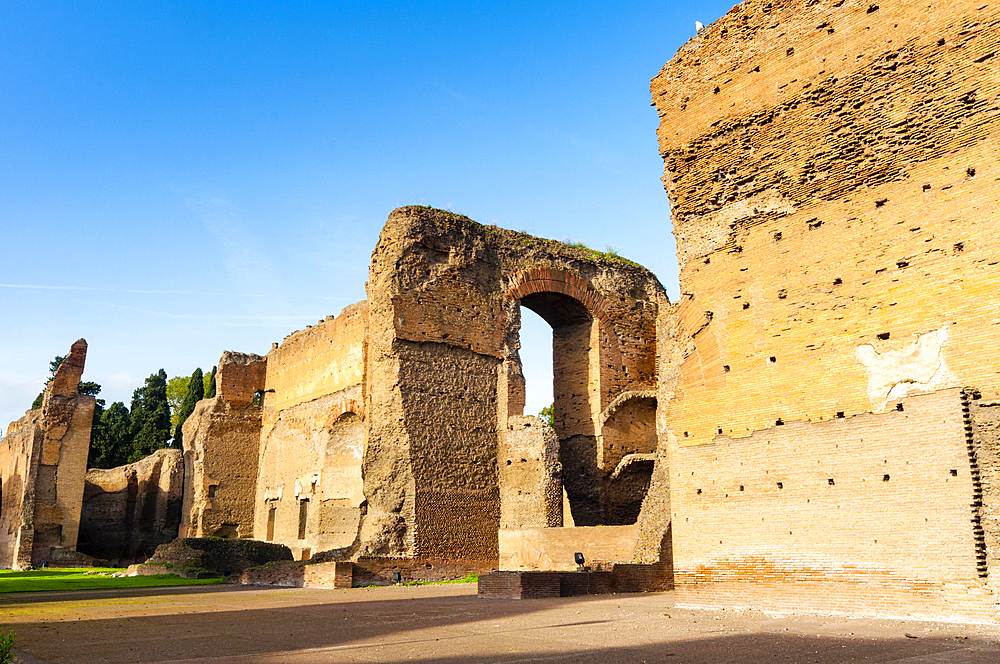 Exterior, Baths of Caracalla, UNESCO World Heritage Site, Rome, Latium (Lazio), Italy, Europe