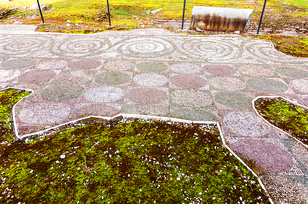 Floor, Palestra, Gym, inner courtyard, Baths of Caracalla, UNESCO World Heritage Site, Rome, Latium (Lazio), Italy, Europe