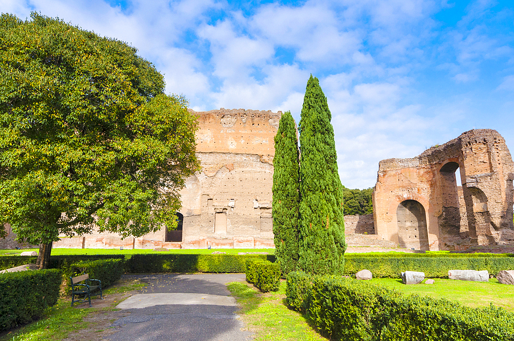 Exterior, Baths of Caracalla, UNESCO World Heritage Site, Rome, Latium (Lazio), Italy, Europe