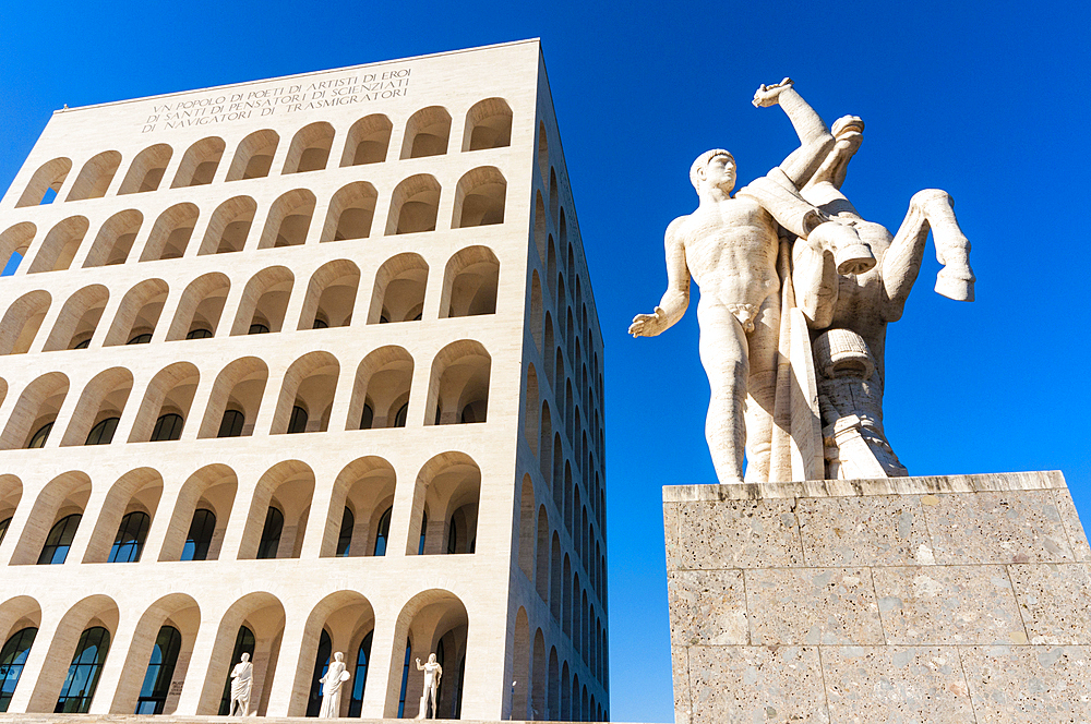 Palazzo della Civilta Italiana (Palazzo della Civilta del Lavoro) (Square Colosseum), EUR, Rome, Latium (Lazio), Italy, Europe