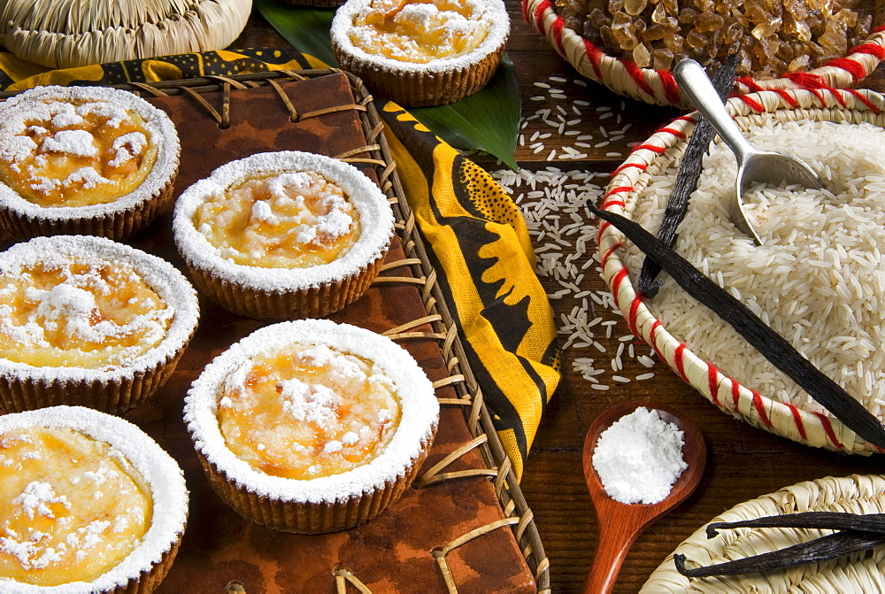 Madagascan food, mokari, rice pies with vanilla, Madagascar, Africa