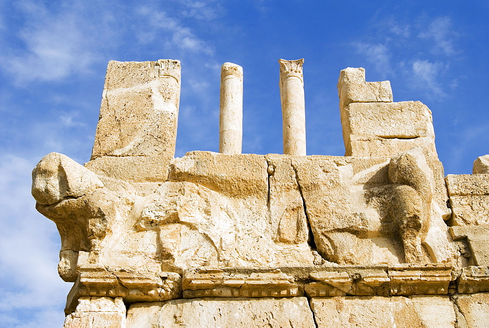 Lions, Qasr Iraq El Amir (Qasr Al Abd) (Fortress of Servant), Wadi as Sir, Jordan, Middle East