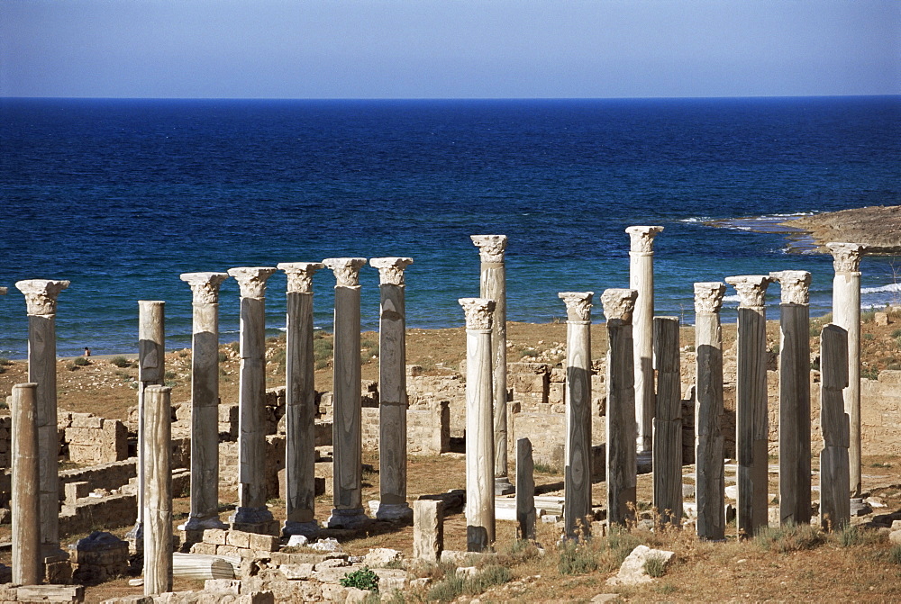 Eastern basilica, Apollonia, Cyrenaica, Libya, North Africa, Africa