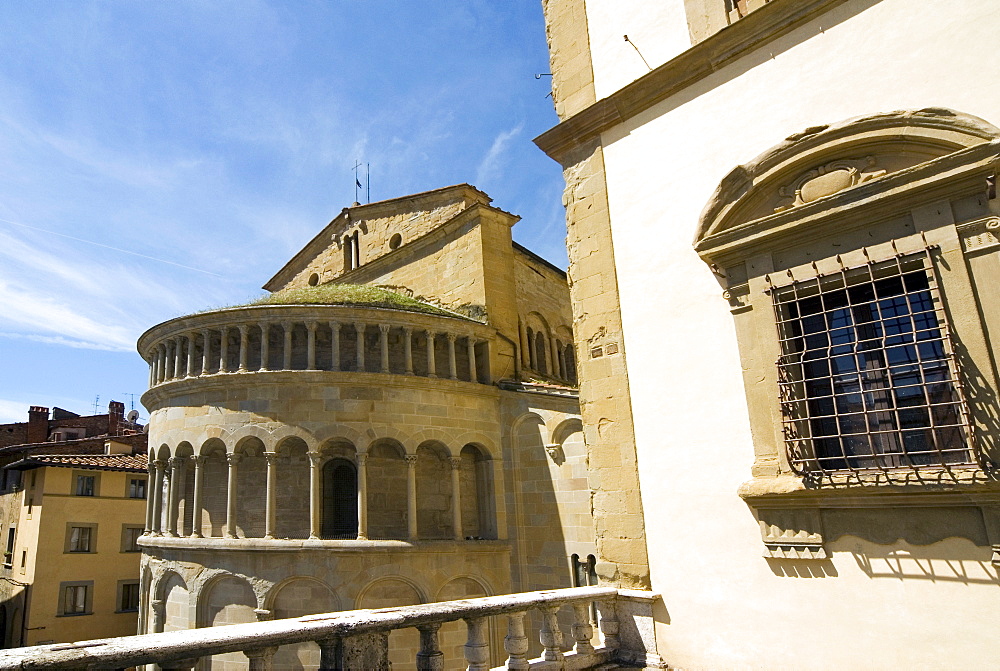 Apse of Pieve of St. Mary, Piazza Vasari, Arezzo, Tuscany, Italy, Europe