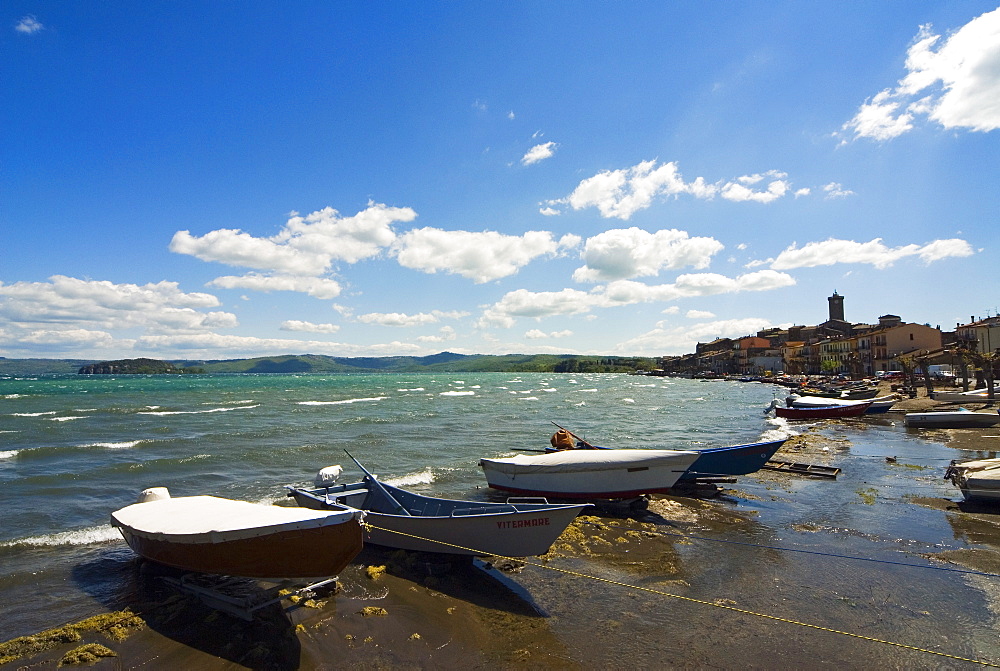 Lake of Bolsena, Marta, Viterbo, Lazio, Italy, Europe