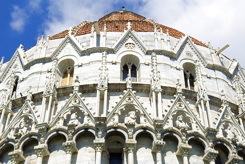 The Baptistry, Piazza dei Miracoli, UNESCO World Heritage Site, Pisa, Tuscany, Italy, Europe