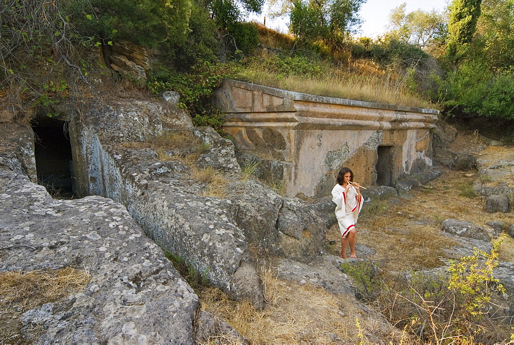 Etruscan Necropolis of the Peschiera, Tuscania, Viterbo, Latium, Italy, Europe