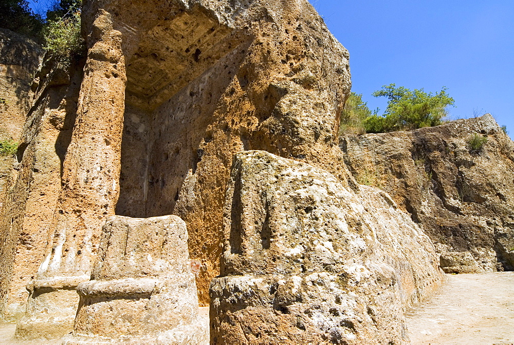 Ildebranda Tomb, Etruscan Necropolis of Sovana, Sovana, Grosseto, Tuscany, Italy, Europe