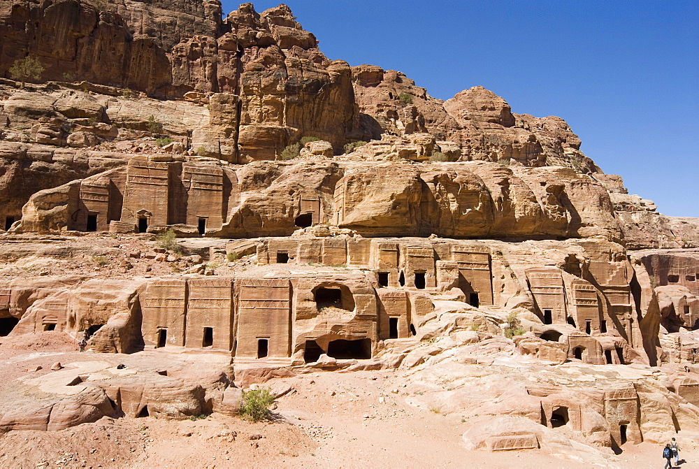 Necropolis, Facade Street, Petra, UNESCO World Heritage Site, Jordan, Middle East