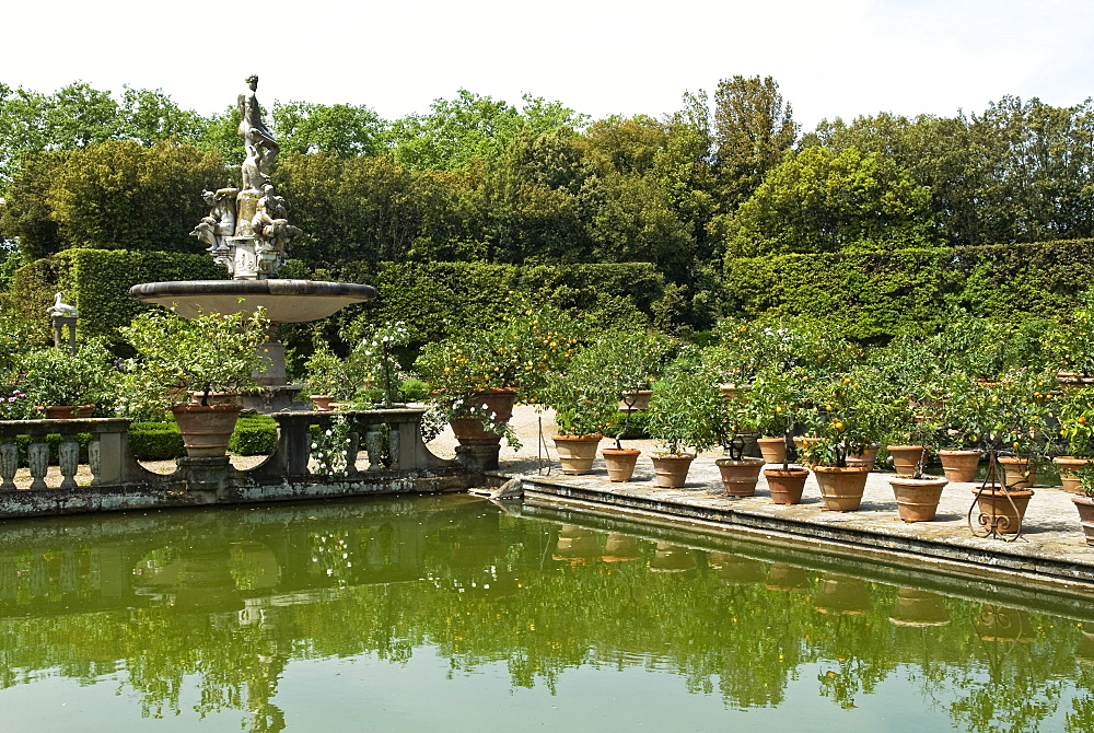 Fontana dell'Oceano, Boboli Garden, Florence (Firenze), UNESCO World Heritage Site, Tuscany, Italy, Europe