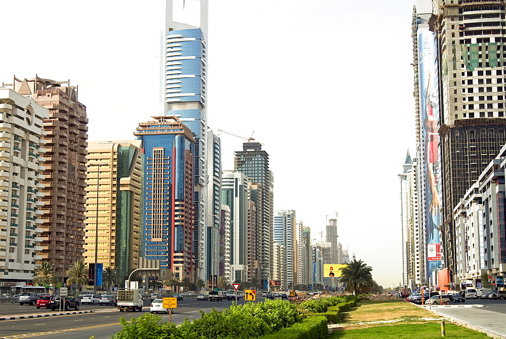 Buildings in E11 or Sheikh Zayed Road, Dubai, United Arab Emirates, Middle East