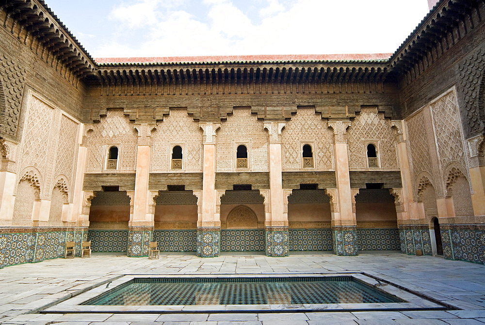 Ben Youssef Medersa (Koranic School), UNESCO World Heritage Site, Marrakech (Marrakesh), Morocco, North Africa, Africa