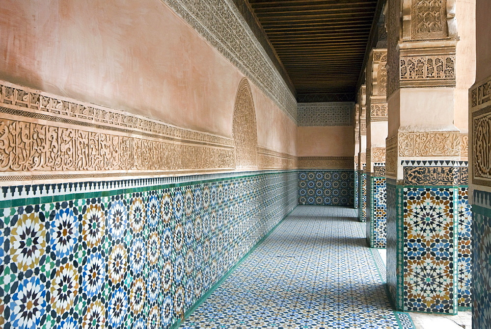 Ben Youssef Medersa (Koranic School), UNESCO World Heritage Site, Marrakech (Marrakesh), Morocco, North Africa, Africa