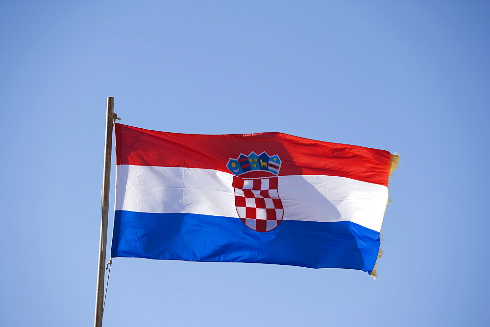 Croatian Flag, Dubrovnik, Croatia, Europe