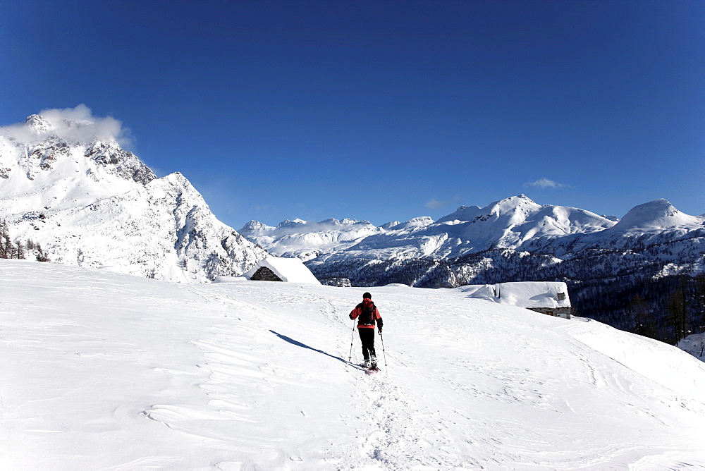 Alps in winter, Alpe Devero, Piedmont Region, Italy, Europe