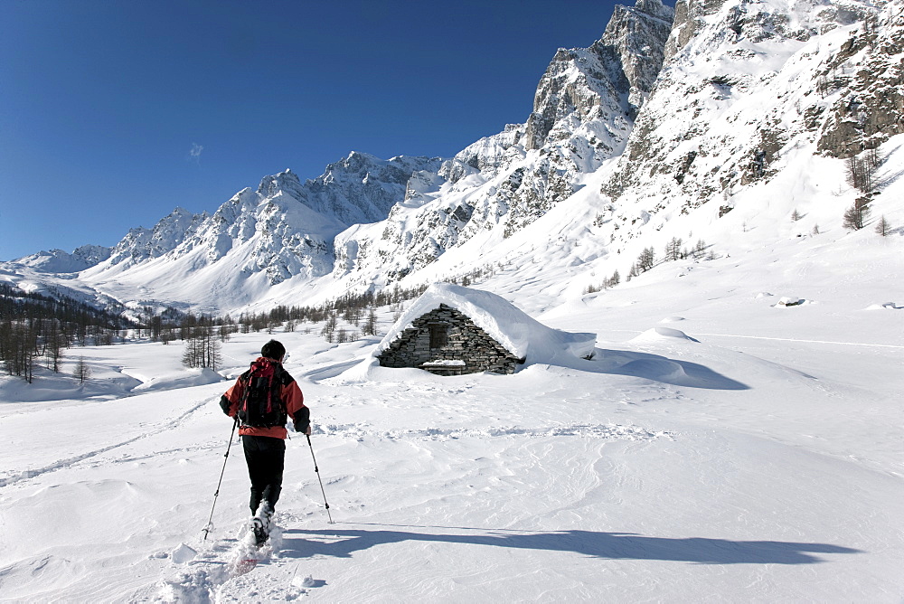 Alps in winter, Alpe Devero, Piedmont Region, Italy, Europe