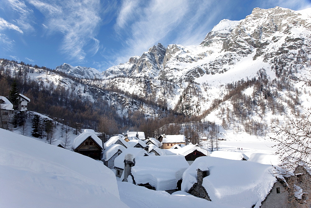 Alps in winter, Alpe Devero, Piedmont Region, Italy, Europe