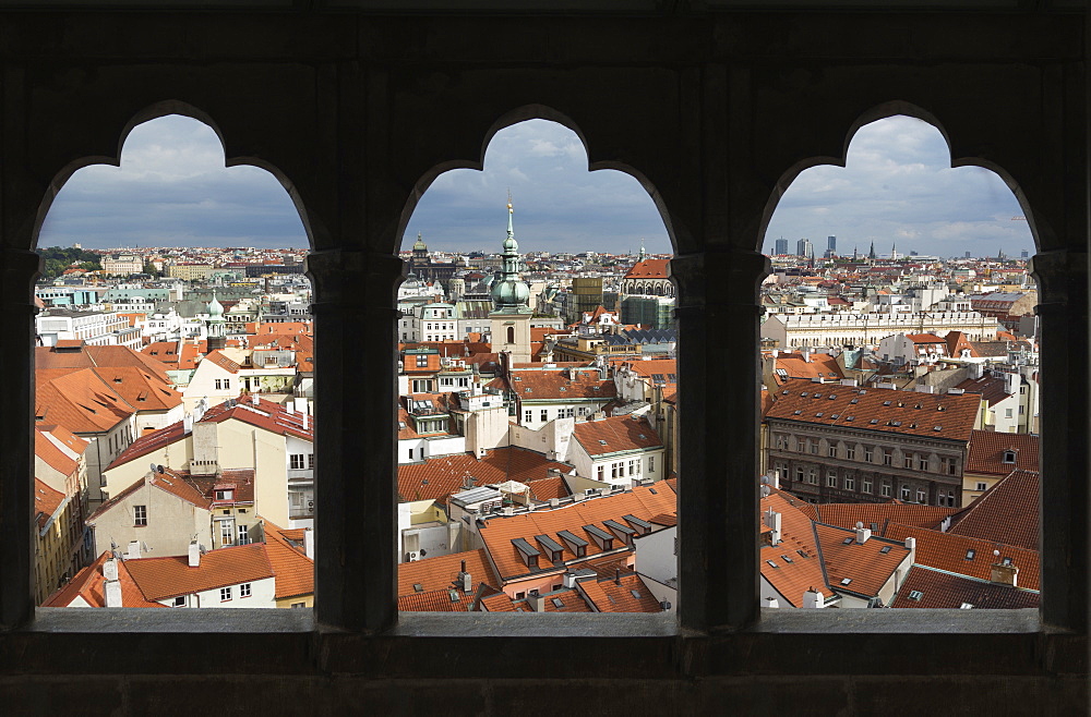 View over the city of Prague, Czech Republic, Europe