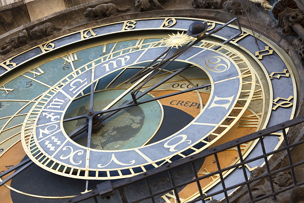 Astronomical clock, Old Town Hall, Prague, Czech Republic, Europe