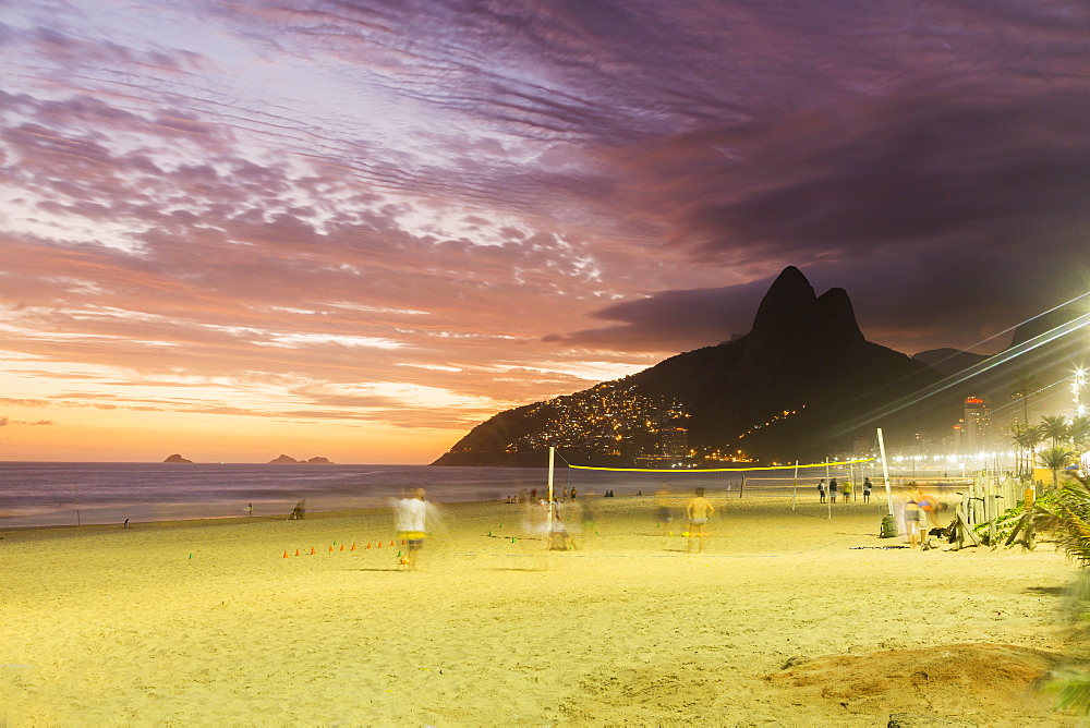 Sunset, Ipanema Beach, Rio de Janeiro, Brazil, South America