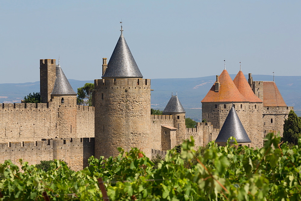 The medieval walled town of Carcassonne, UNESCO World Heritage Site, Languedoc-Roussillon, France, Europe