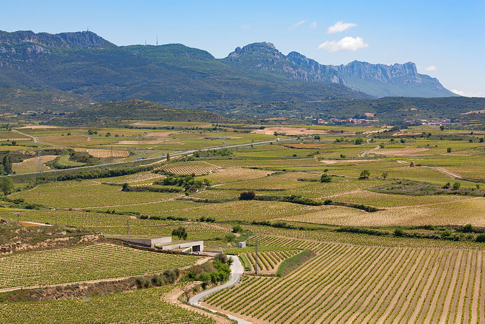 Sierra de Cantabria mountains near San Vicente de la Sonsierra, La Rioja, Spain, Europe