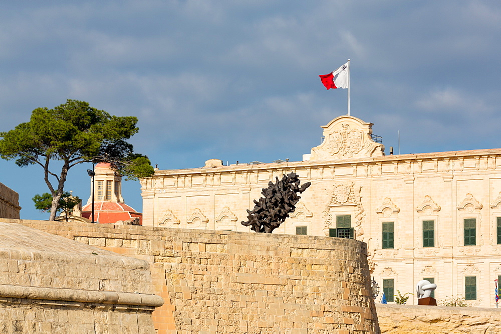 Auberge Castille Museum in old town Valletta, UNESCO World Heritage Site and European Capital of Culture 2018, Malta, Mediterranean, Europe