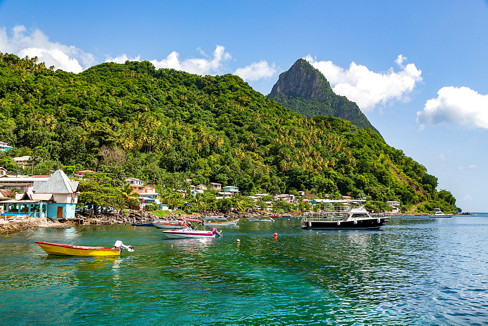 Petit Piton from Soufriere, St. Lucia, Windward Islands, West Indies Caribbean, Central America