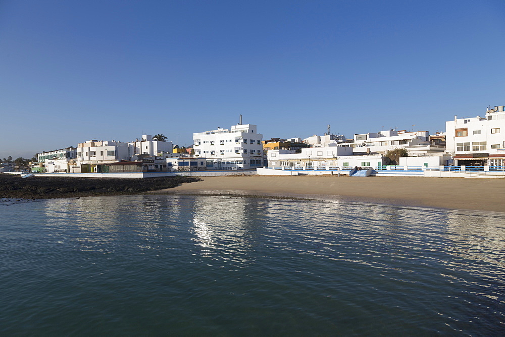 The waterfront of old town Corralejo on the island of Fuerteventura, Canary Islands, Spain, Atlantic, Europe