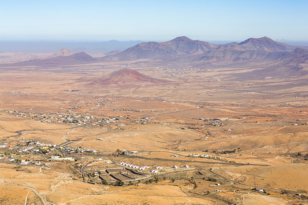 View from Mirador De Morro Velosa on the volcanic island of Fuerteventura, Canary Islands, Spain, Atlantic, Europe