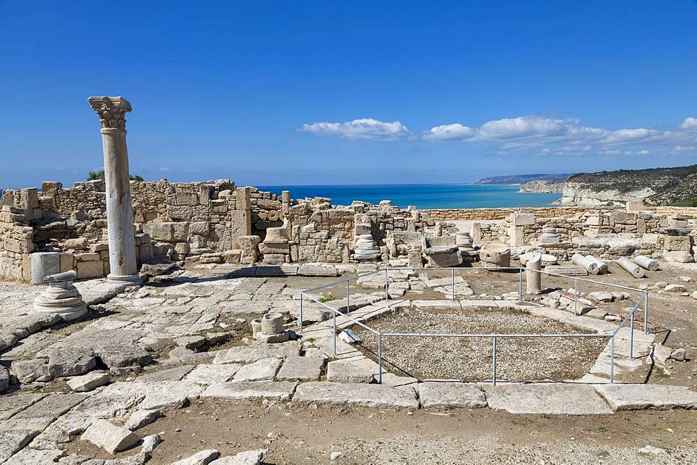 The Roman Nymphaeum in Kourion Archaeological Site in southern Cyprus, Mediterranean, Europe