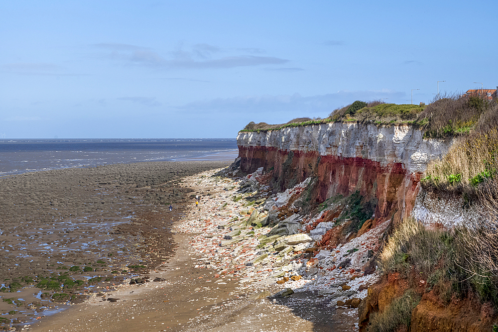 The coastline at Hunstanton in North Norfolk, United Kingdom