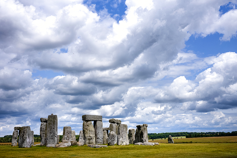 Stonehenge, a prehistoric megalithic structure on Salisbury Plain, United Kingdom