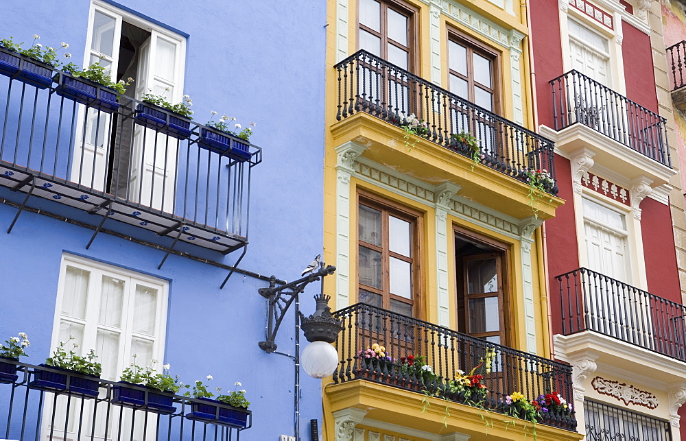 Balconies, Valencia, Costa del Azahar, Spain, Europe