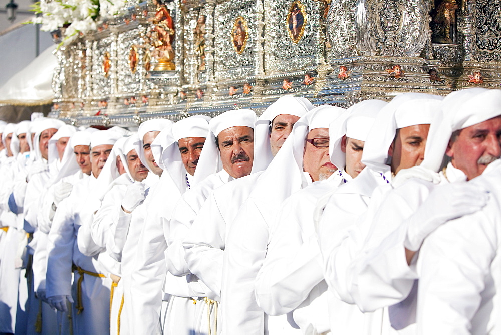 Semana Santa (Holy Week) celebrations, Malaga, Andalucia, Spain, Europe