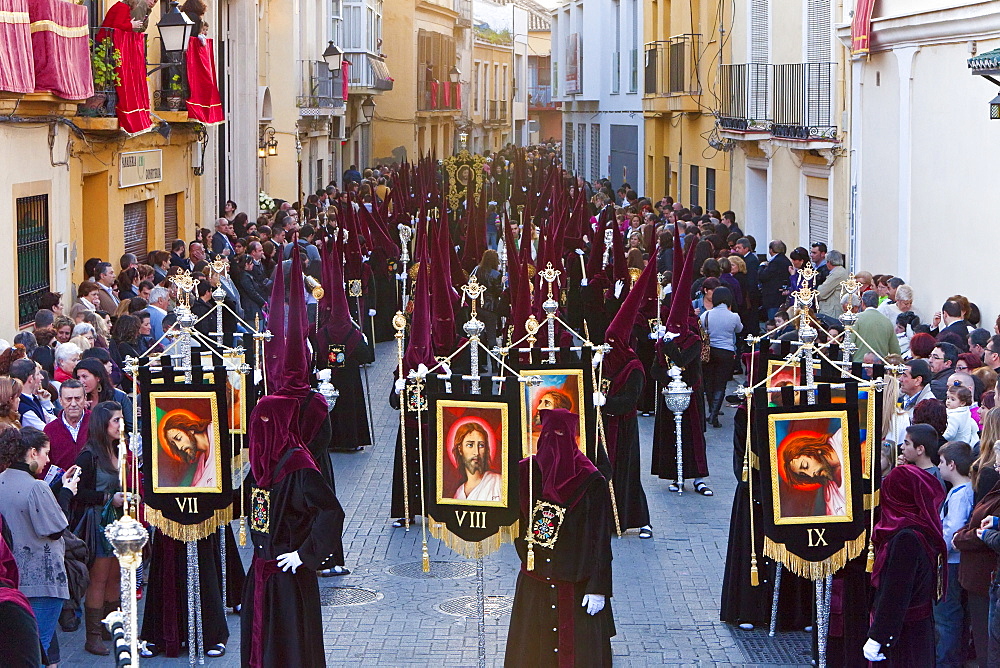 Semana Santa (Holy Week) celebrations, Malaga, Andalucia, Spain, Europe