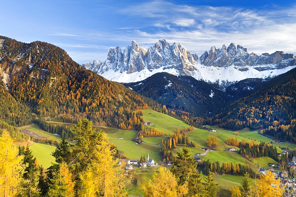 Mountains of the Geisler Gruppe/Geislerspitzen, Dolomites, Trentino-Alto Adige, Italy, Europe