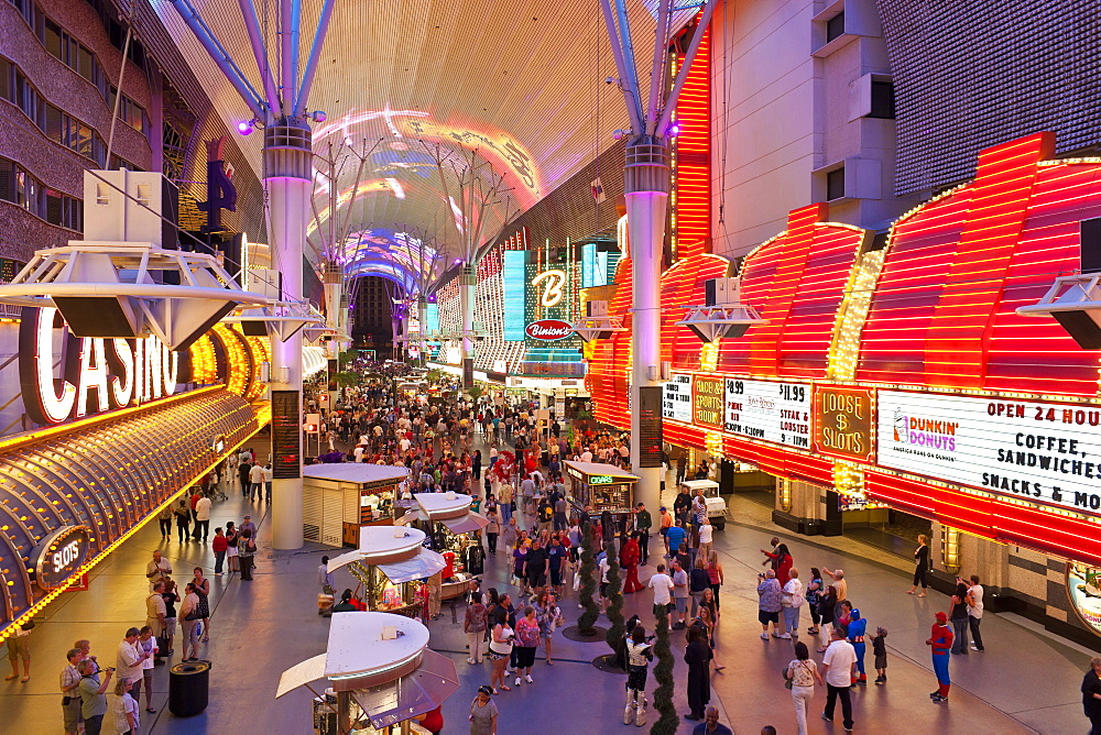 The Freemont Street Experience in Downtown Las Vegas, Las Vegas, Nevada, United States of America, North America