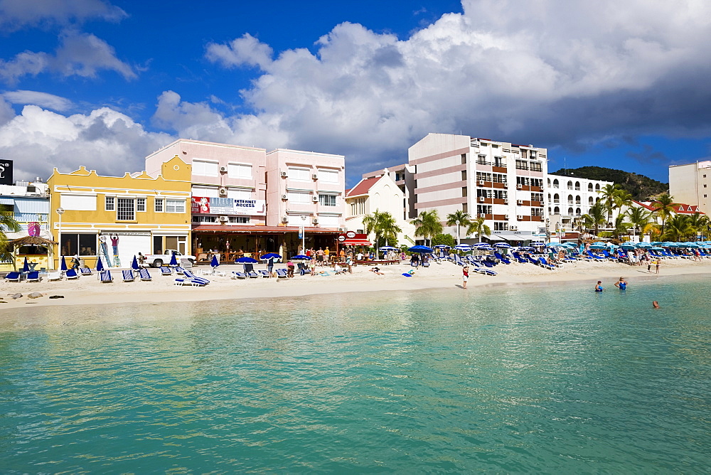 The Dutch capital of Philipsburg, St. Maarten, Netherlands Antilles, Leeward Islands, West Indies, Caribbean, Central America