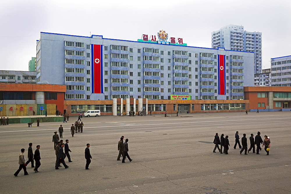 Typical city architecture, Pyongyang, Democratic People's Republic of Korea (DPRK), North Korea, Asia