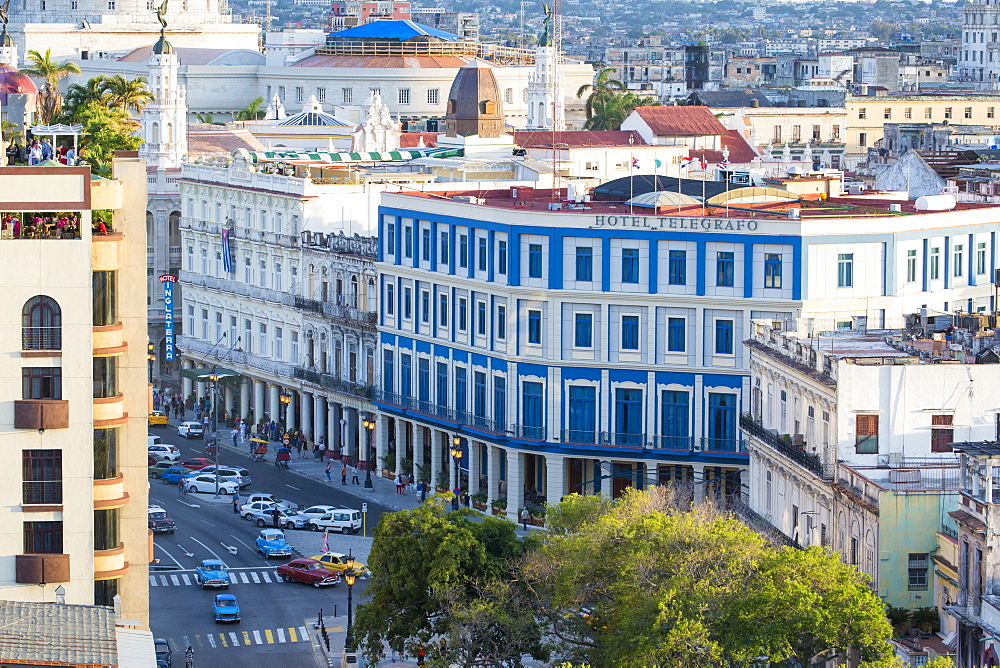 Architecture from an elevated view near the Malecon, Havana, Cuba, West Indies, Central America