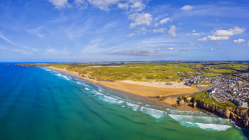 Perranporth beach, Perranporth, Cornwall, England, United Kingdom, Europe