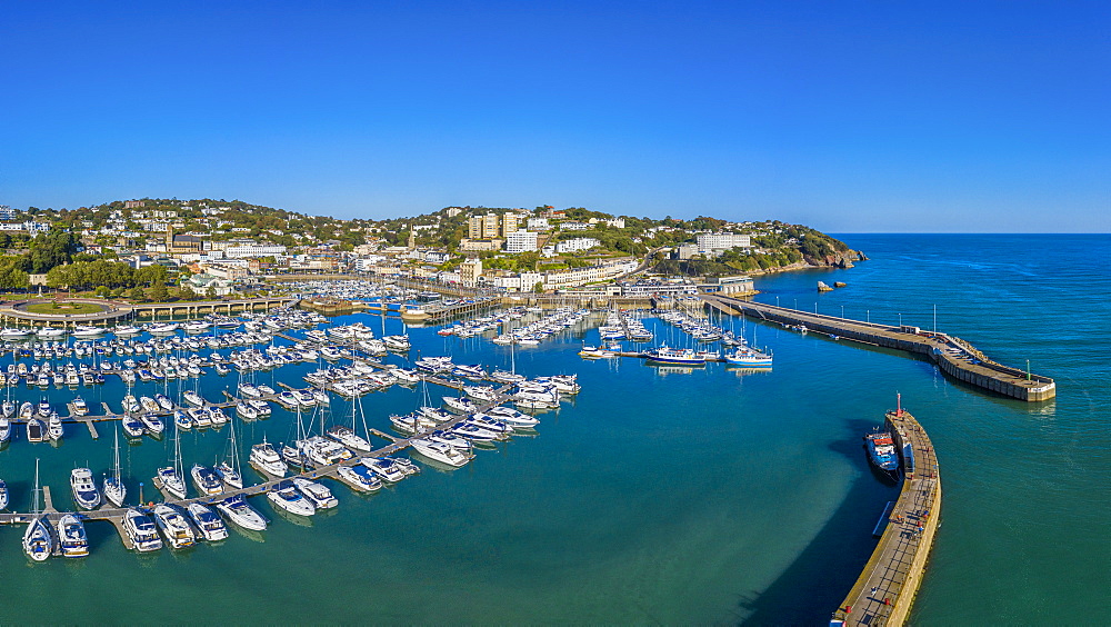 Torquay town and marina, Torbay, Devon, England, United Kingdom, Europe