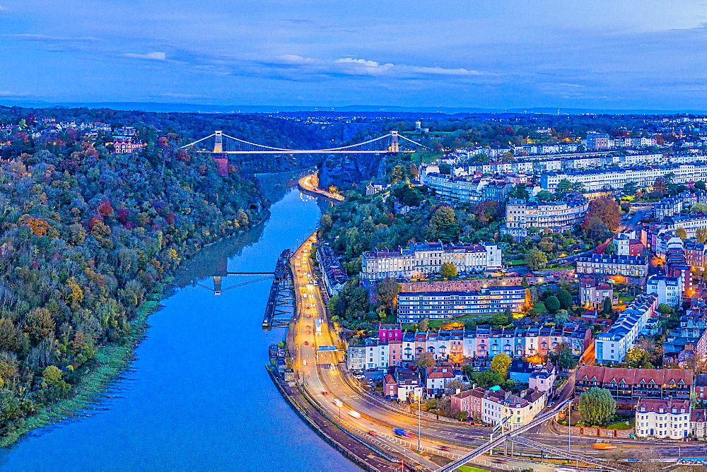 Clifton Suspension Bridge spanning the River Avon and linking Clifton and Leigh Woods, Bristol, England, United Kingdom, Europe