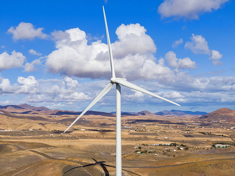 Modern windmill farm, Fuerteventura, Canary Islands, Spain, Atlantic, Europe