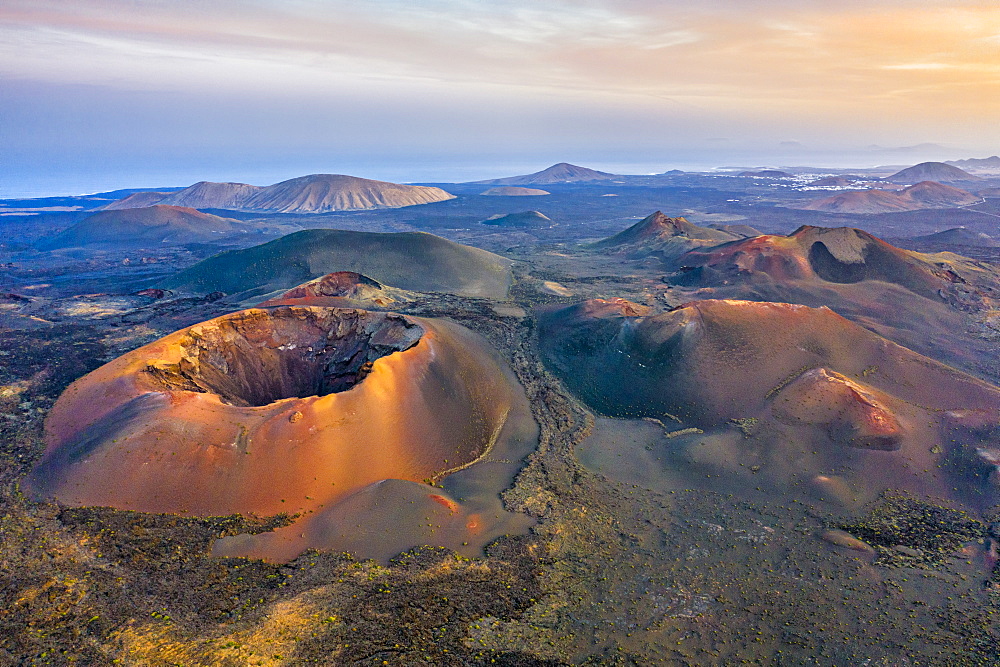 Volcanoes in Timanfaya National Park, Lanzarote, Canary Islands, Spain, Atlantic, Europe