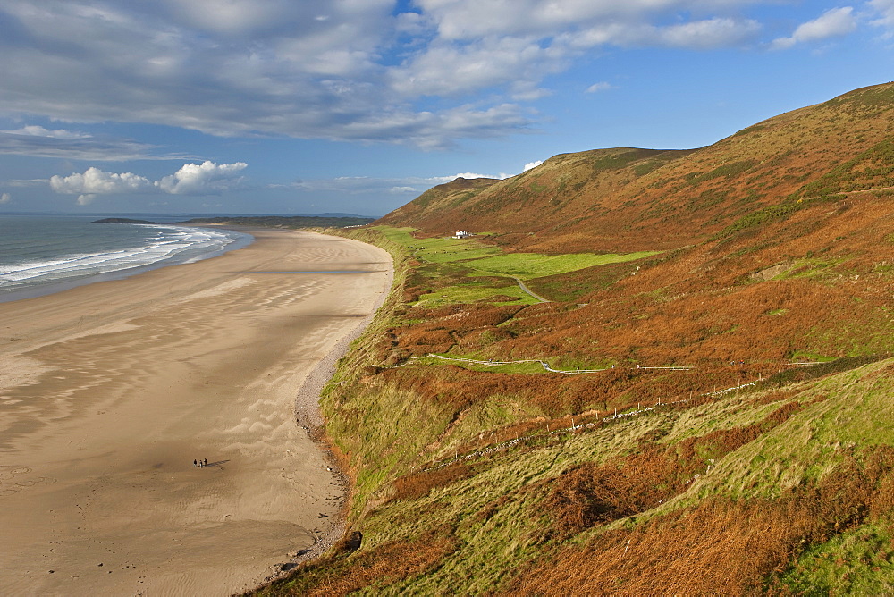 Rhossilli Bay, Gower Peninsula, Glamorgan, Wales, United Kingdom, Europe