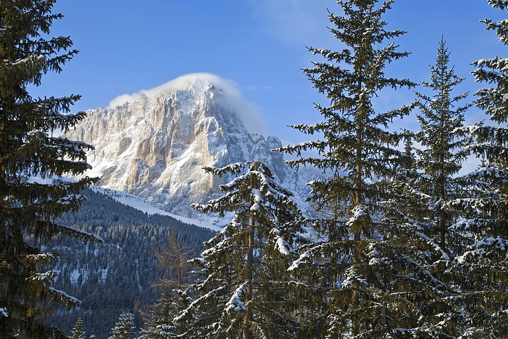 Sassolungo mountain, 3181m, Val Gardena, Dolomites, South Tirol, Trentino-Alto Adige, Italy, Europe