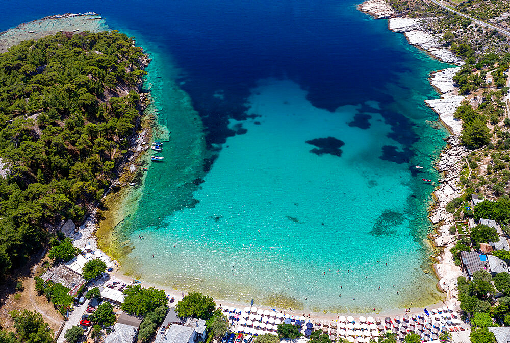 Alyki beach, Thassos island, Greek Islands, Greece, Europe