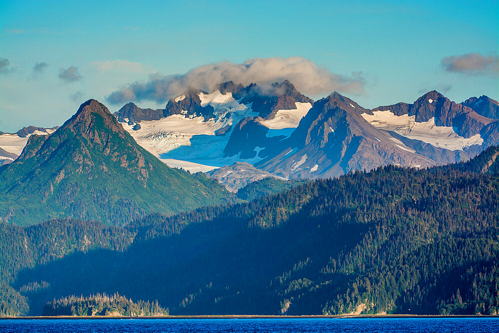 Scenery, Homer, Harding Icefield, Kachemak Bay, Kenai Fjords National Park, Alaska, United States of America, North America